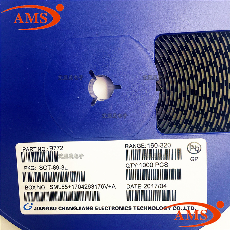 B772 丝印:B772 SOT-89 CJ/长电 贴片三极管晶体管 全新现货