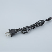 厂家直供美规黑白二脚插头电源线 可制定AC/DC电源线70公分多规格