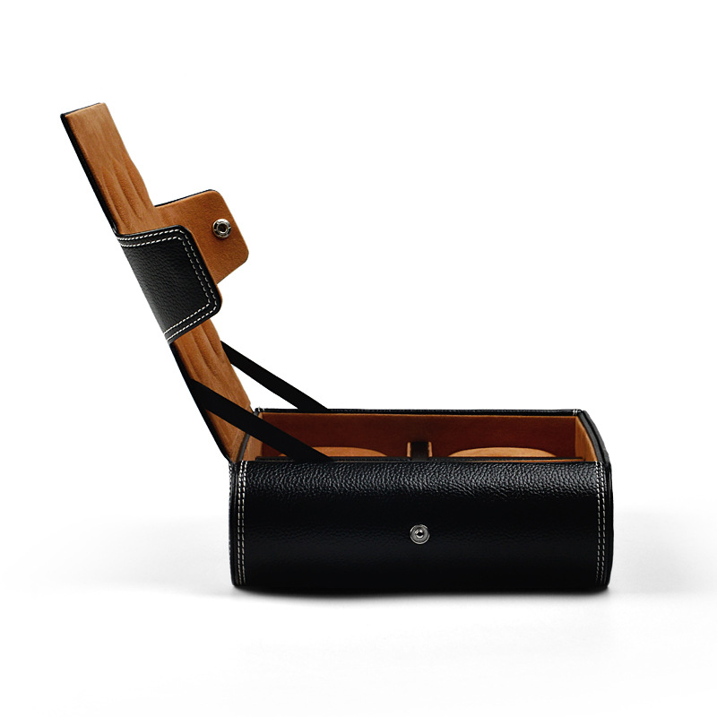 FANXI nuevo reloj de seis dígitos bolsa de almacenamiento Negro reloj de viaje portátil caja de almacenamiento