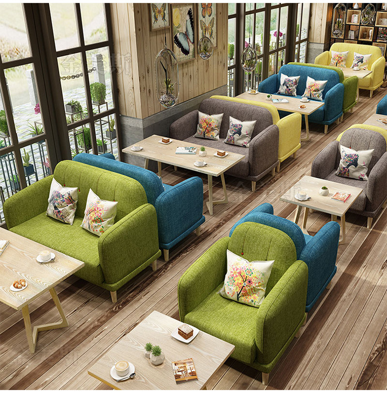 Milk tea shop sofa dessert shop sofa