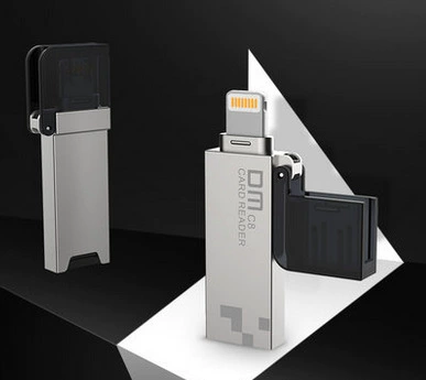 DM手机读卡器 TF内存卡转usb3.0高速手机扩容双头u盘多接口