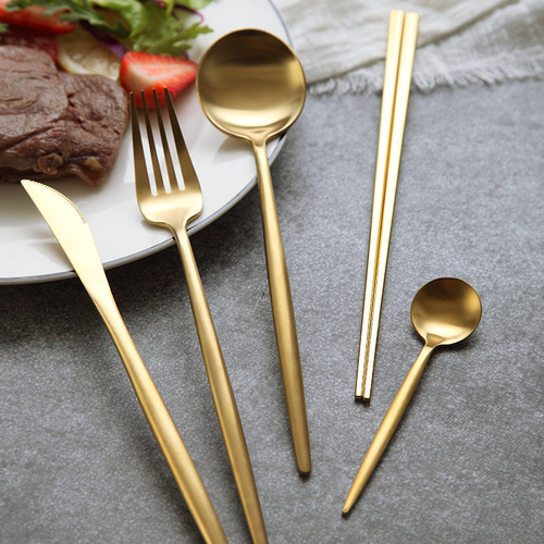 304 stainless steel western food tableware steak knife, fork and spoon two or three piece set European style household thickened weighted knife and fork