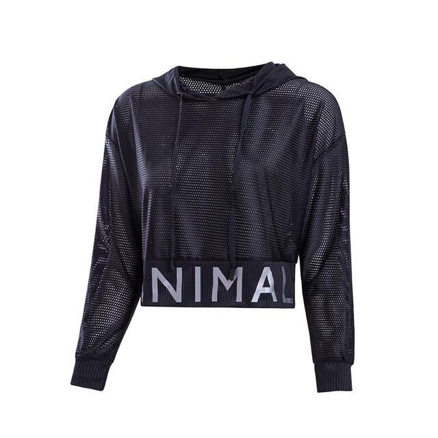 Loose recreational cap breathable sport jacket blouse long sleeves of women’s running Yoga Fitness suit
