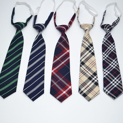 Children's tie polyester striped cotton plaid tie with flower school uniform performance accessories manufacturer customized