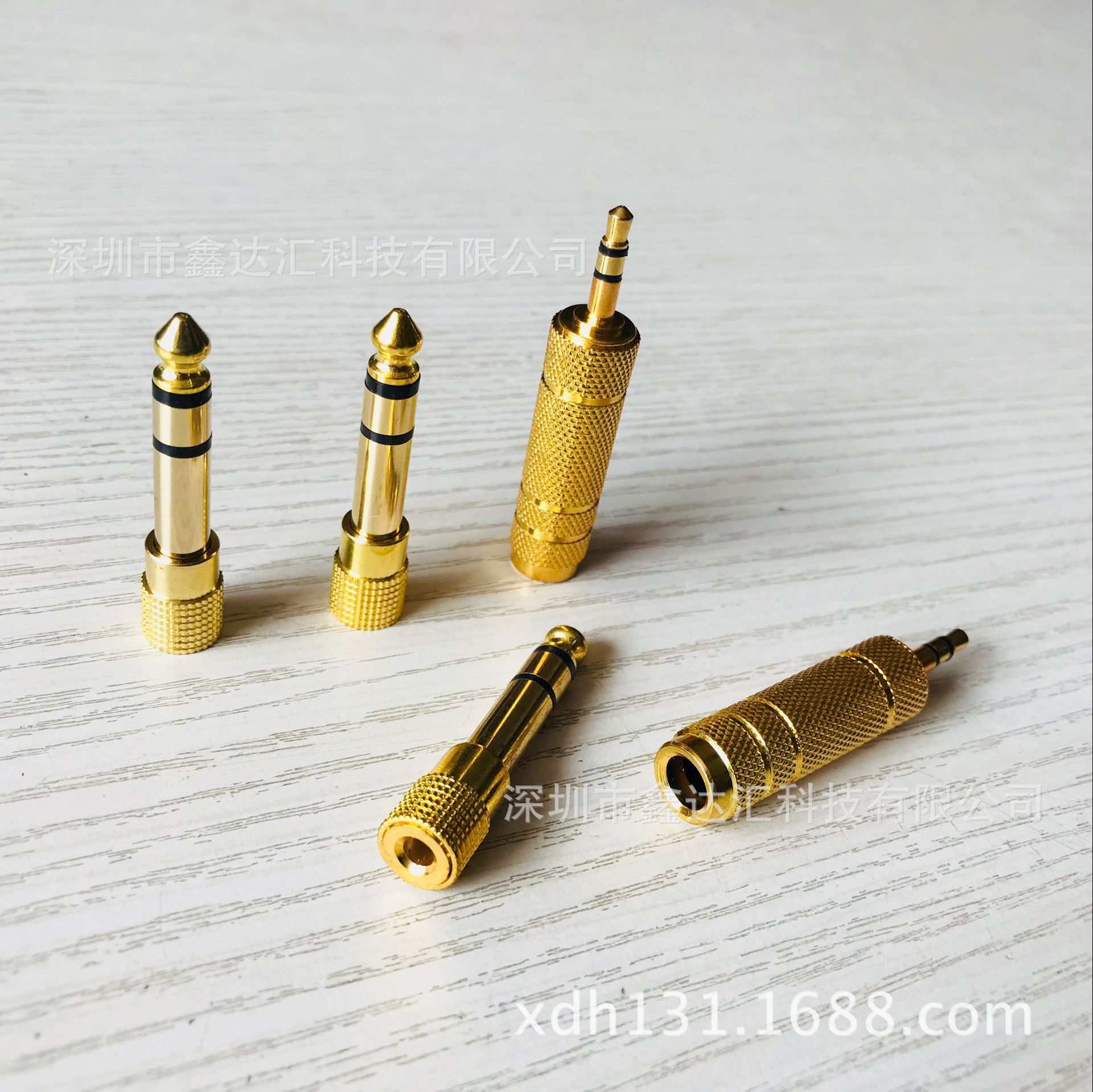 6.5母转3.5公音频转换插 6.35MM麦克风转接头 监听耳机话筒转接线