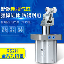 阻挡气缸RS2H50-30DL/RS1H/RSH/RSA重载型止动气缸RSQ系列带磁SMC