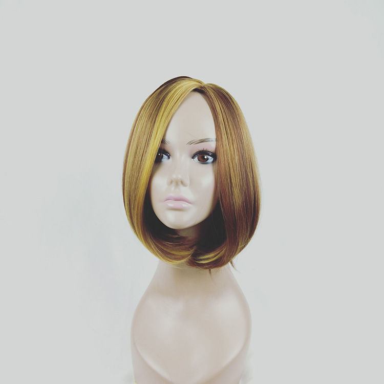 Women's Sweet Simple Style Holiday Home High Temperature Wire Centre Parting Short Straight Hair Wigs display picture 6