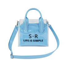 PVC透明果冻包包定制  品牌联名新款单肩沙滩包 帆布手提水晶包