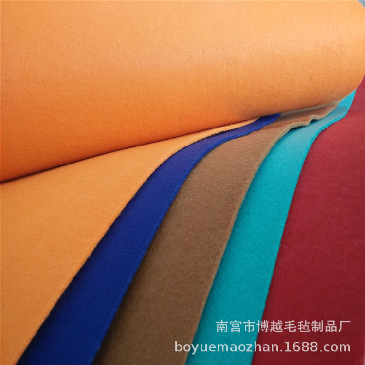 厂家直销彩色毛毡无纺布不织布无异为不掉色毛毡羊毛毡隔音毡