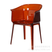 时尚休闲家居设计师中式简约会议餐座椅塑料亚克力透明成人椅子