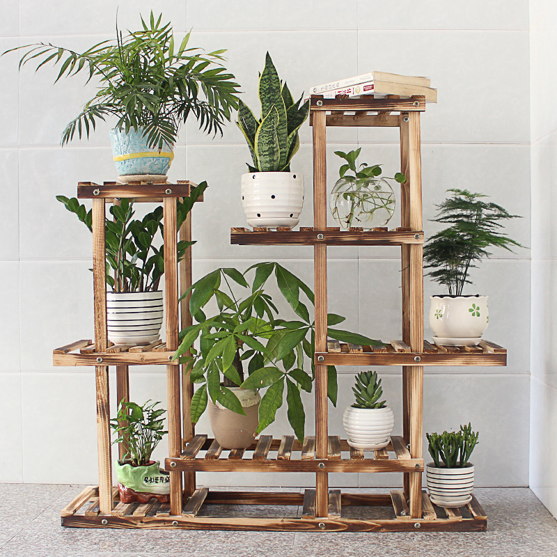 家居简约实木北欧风格花架木制花盆架室内阳台绿萝花架组装批发 阿里巴巴