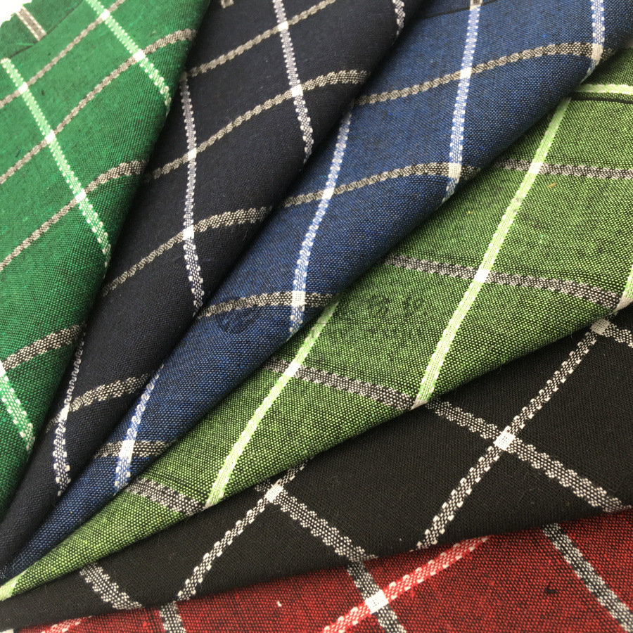色织格子 厂家直销 现货供应 男女装时尚衬衫面料 批发