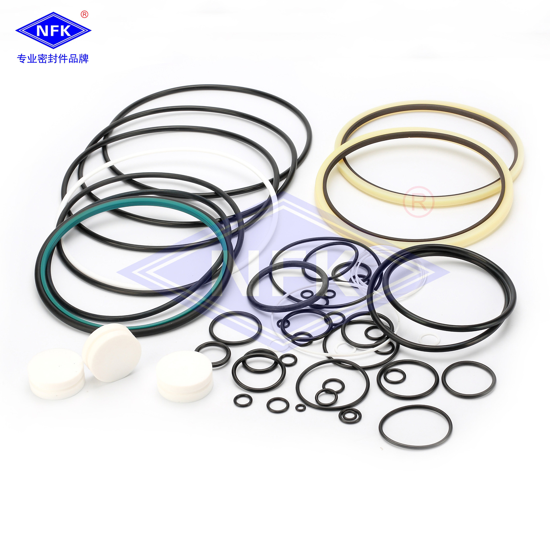 古河破碎锤油缸活塞油封炮头耐高压橡胶密封圈液压气封密封修理包