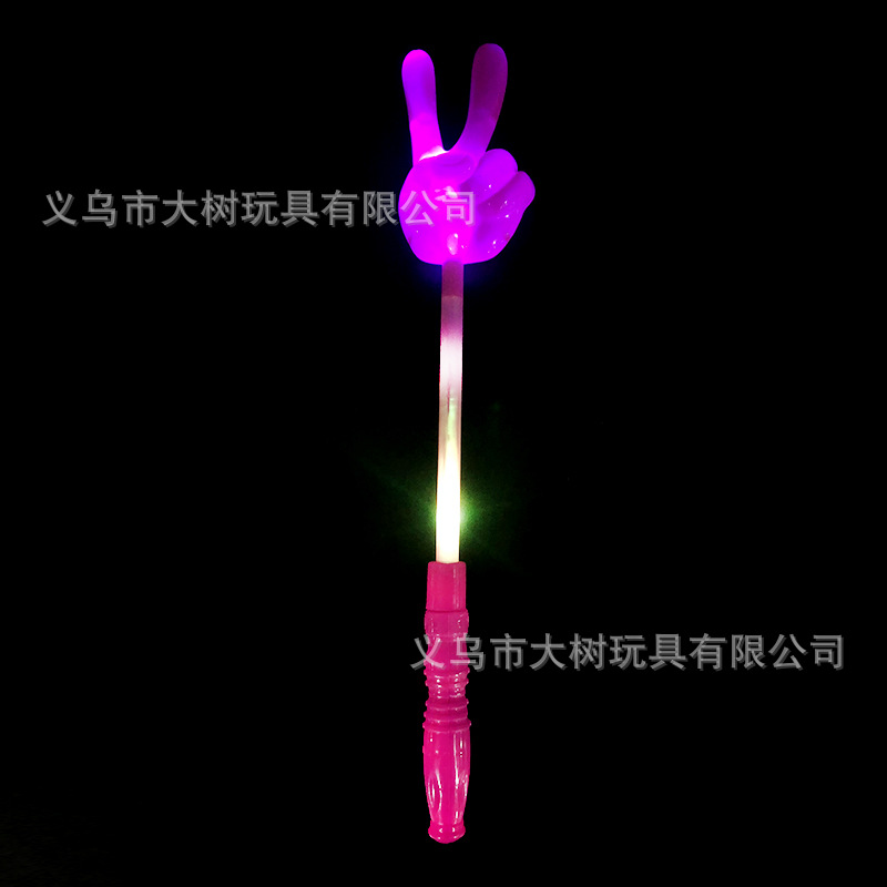 Luminoso Victoria gesto forma Flash Stick pulgar forma palo de luz corona flash palo de juguete al por mayor