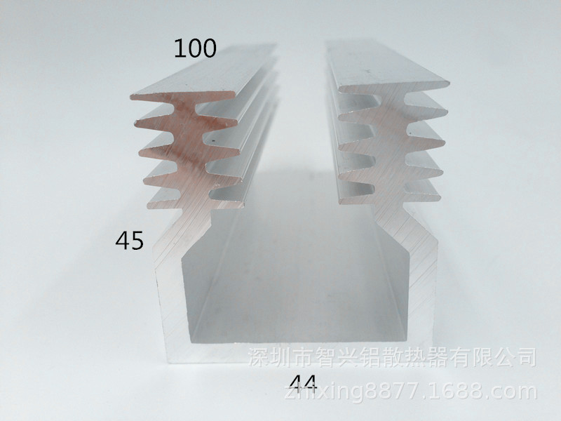 TO-3铝合金型材散热器 U型铝型材散热器 散热块 散热处44*45-100