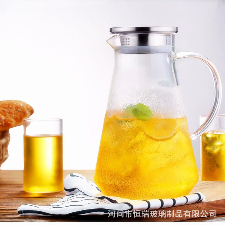 厂家直销现货耐热玻璃冷水壶家用凉白开水杯大容量玻璃水壶水瓶