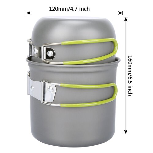 Amazon Outdoor Portable Camping Pot Set DS-101 Picnic Cooking Set 1-2 People Portable Set