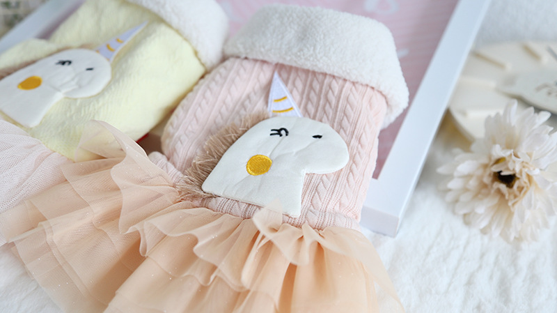 独角兽翻领纱纱裙