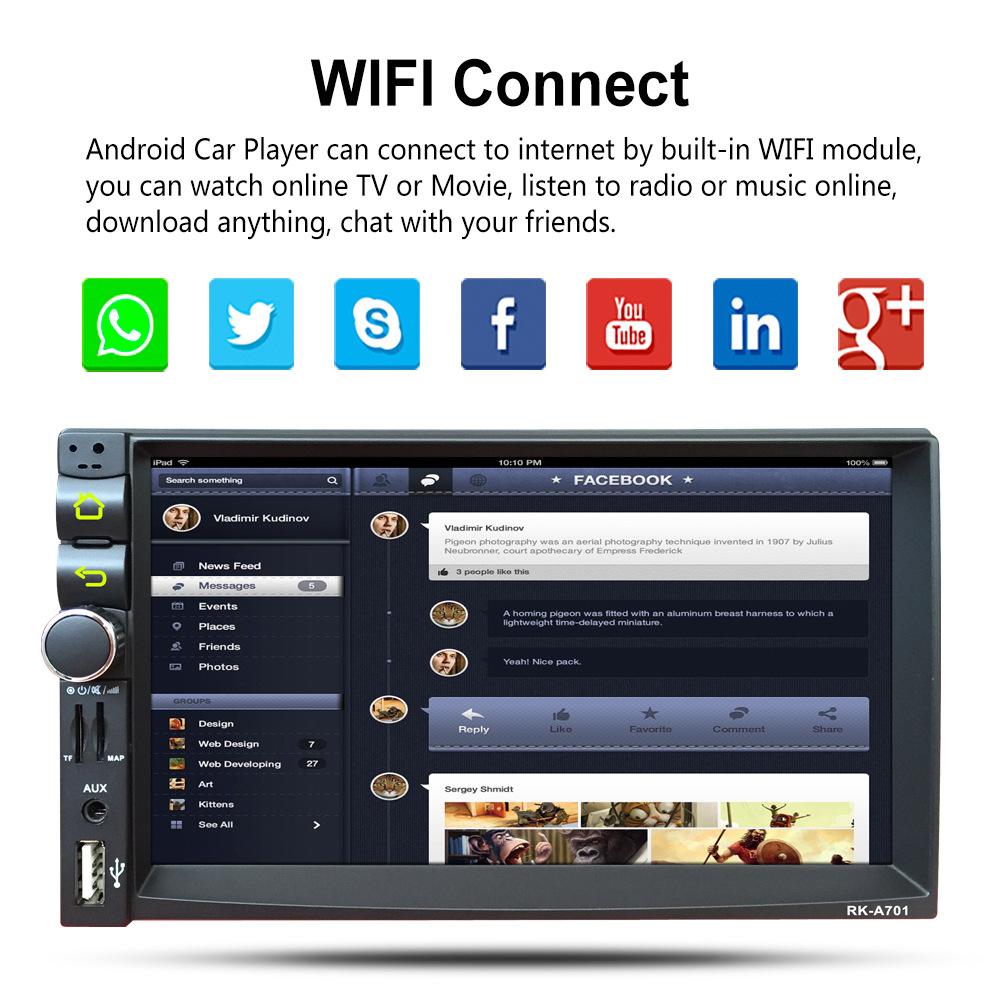 Perfect New 2Din 7 Inch Touch Screen Android 5.1 Car Multimedia Player MP5 DVD Player 1028 x 600 Bluetooth Wifi Auto Radio GPS Navigator 3 Perfect New 2Din 7 Inch Touch Screen Android 5.1 Car Multimedia Player MP5 DVD Player 1028 x 600 Bluetooth Wifi Auto Radio GPS Navigator 3