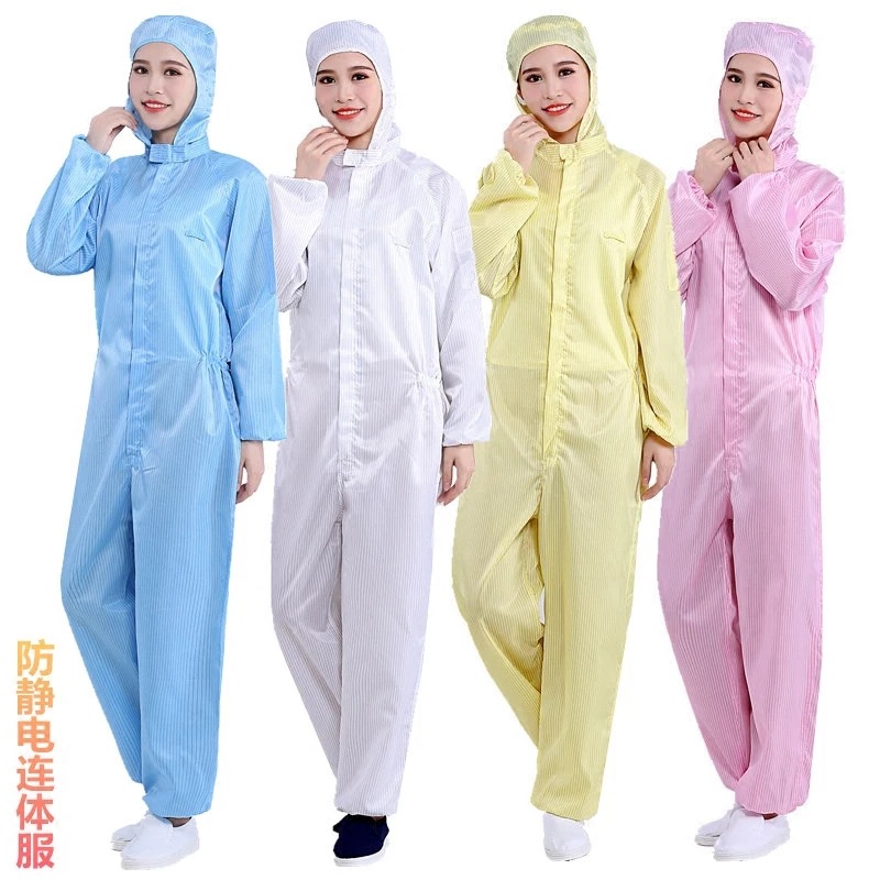 防静电连帽连体服防静电服无尘服防静电工作服支持