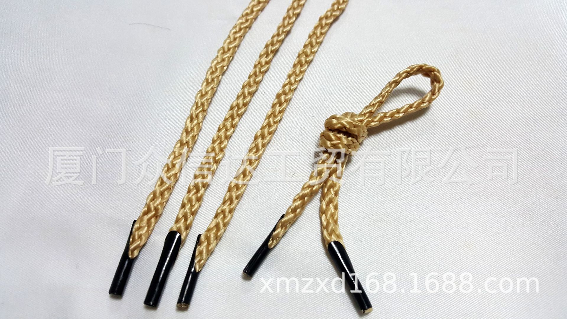 现货PP30CM香槟金色8股丙纶手提袋礼品袋购物袋绳子无纺布纸袋绳|ms