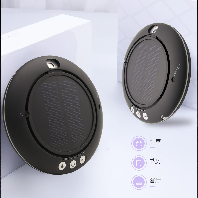 車(chē)載空氣凈化器太陽(yáng)能汽車(chē)用負(fù)離子加濕凈化器 香薰氧吧R-8036