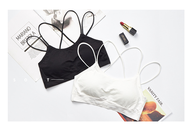 Fashionable halter top for a beautiful back, strapless design without steel rings, thin mold cup wrap around the chest, sexy, breathable and comfortable vest for women to prevent exposure detail image 9