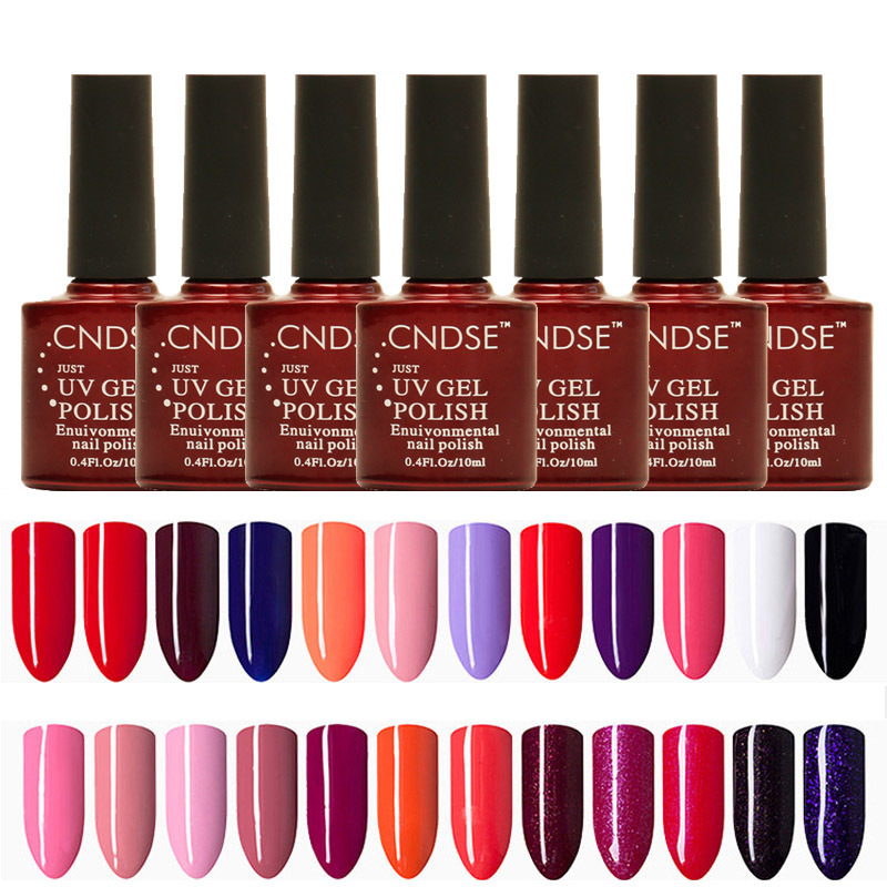 厂家直销正品实色cnd甲油胶 美甲店专用光疗甲套装速卖通爆款UV胶