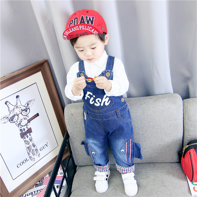 Kids Baby Rompers Denim Pants 0-4T Outwear