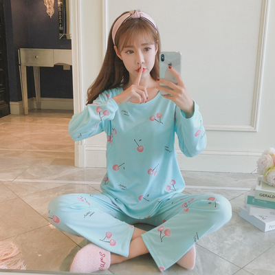 春秋季女士棉質睡衣月子服 家居服套頭長袖長褲孕婦哺乳