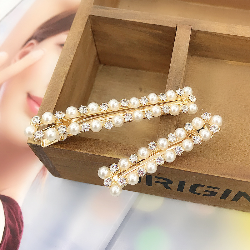 Pearl Hairpin Female Korean Side Clip Hairpin New Girl Clip Cheap Headgear Wholesale display picture 2