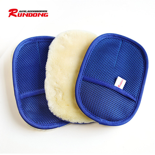 Imitation wool polishing and waxing car washing gloves, double-sided thickened gloves, car beauty and cleaning tools