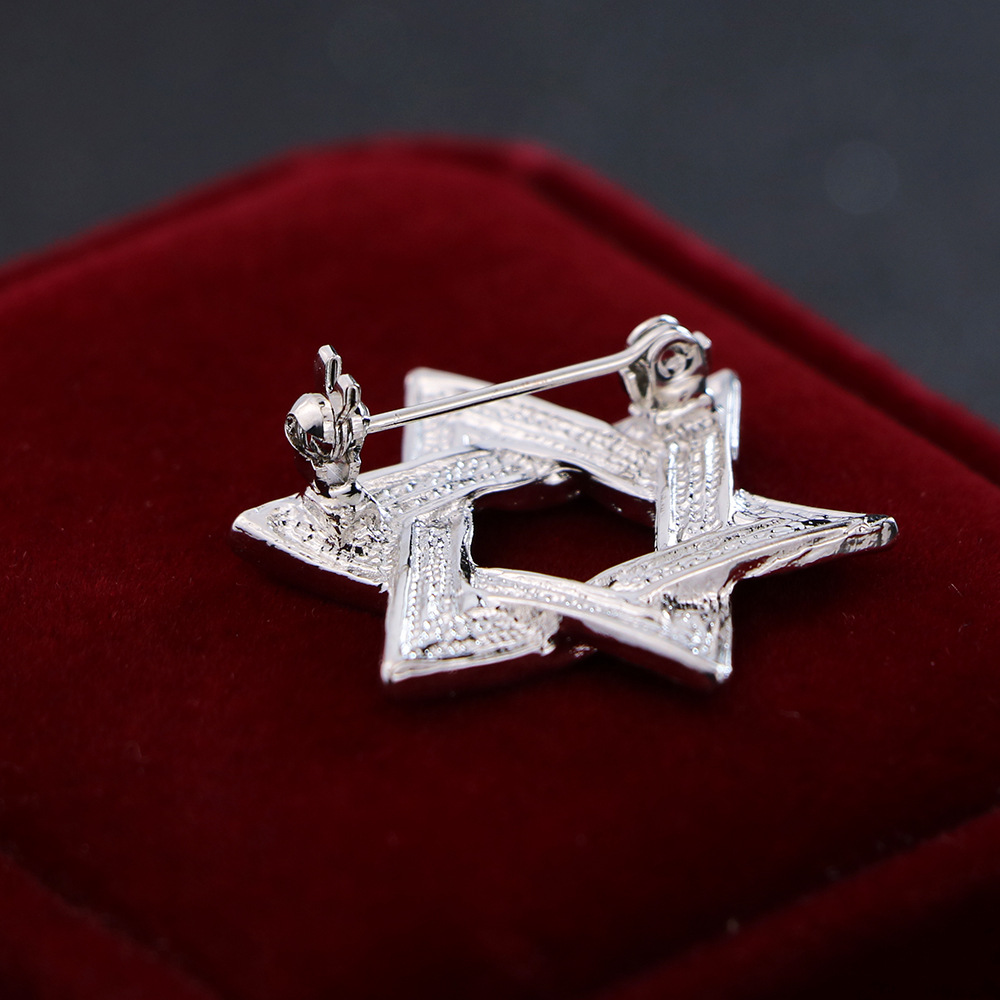 American Jewelry Six-pointed Star Brooch
