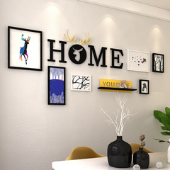 Nordic Creative Letter Photo Wall Frame Combination Living Room Sofa Background Painting Hotel Personal Wall Decor