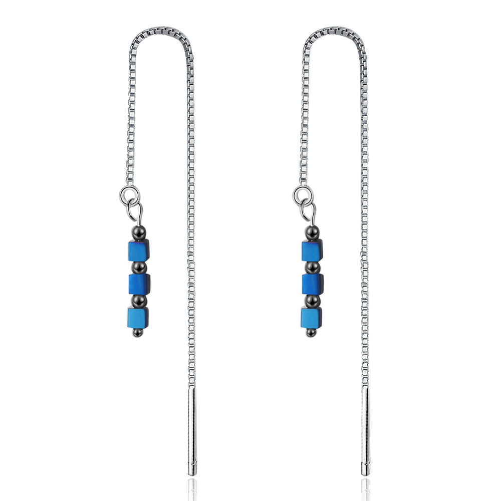 Long earrings with tassels, accessory, gradient