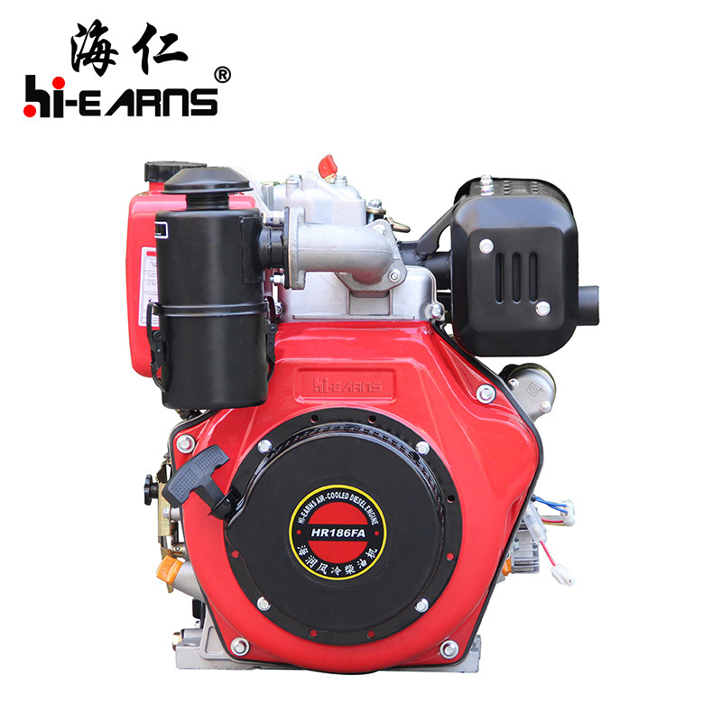 厂家直销 186FAE 电启动单缸风冷柴油机 10马力 花键轴可配旋耕机