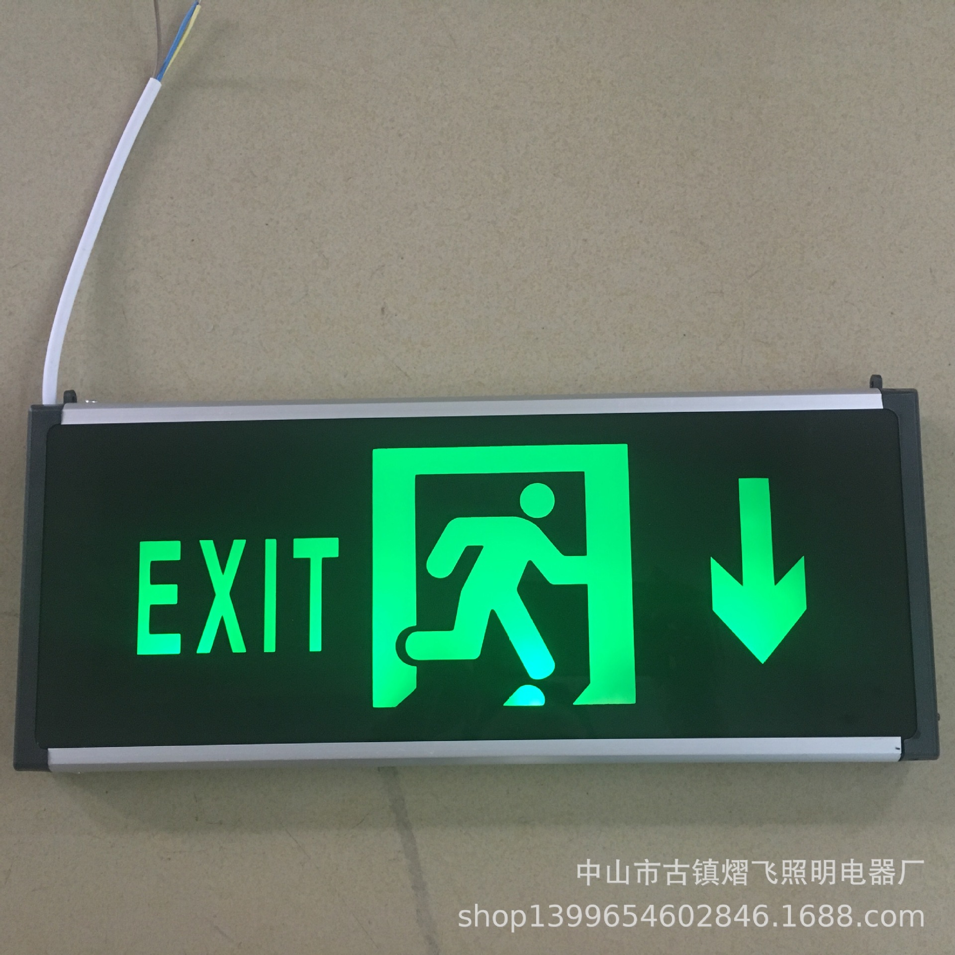 厂家直销EXIT出口疏散指示灯LED亚克力应急灯吊牌标志灯照明灯-阿里巴巴