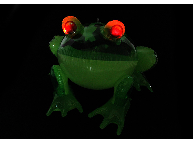 Leuchtender Aufblasbarer Frosch Pvc Aufblasbares Karikaturtierfrosch Kinderspielzeug Mit Hellem Kordelzugfrosch Großhandel display picture 3