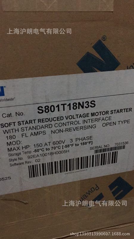 EATON/伊顿穆勒/软起动S801T18N3S/现货一台销售