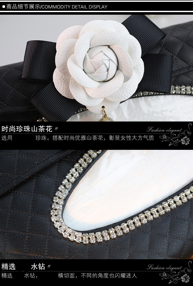 Car tissue box hanging camellia flower car tissue box car car hanging car tissue box high-end