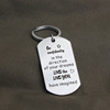 Keychain stainless steel, metal pendant, Amazon, English, Birthday gift