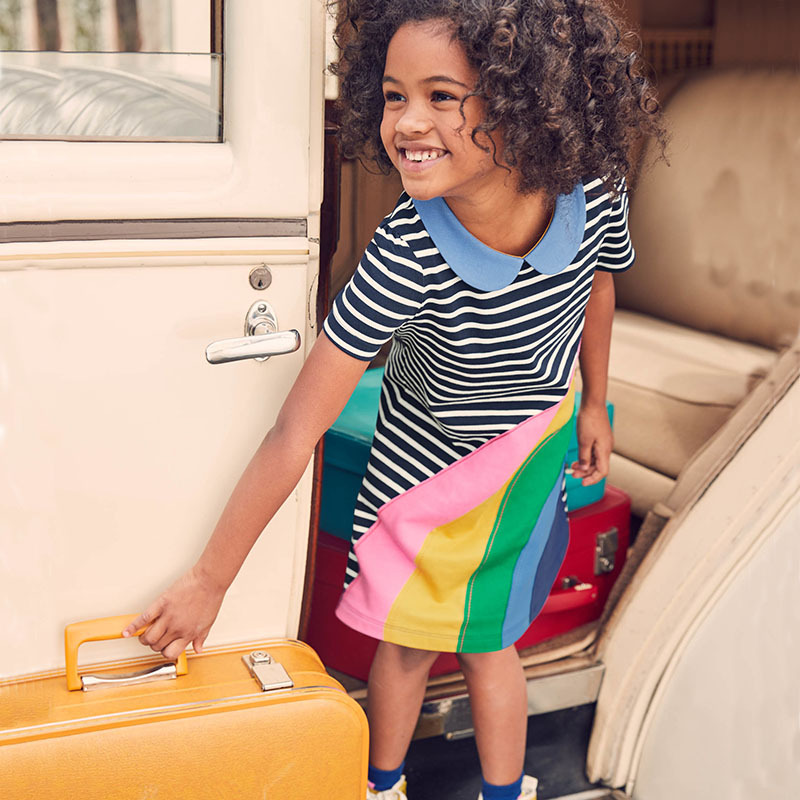 2019歐美風格夏季新品童裙 純棉卡通公主裙 女童短袖連衣裙