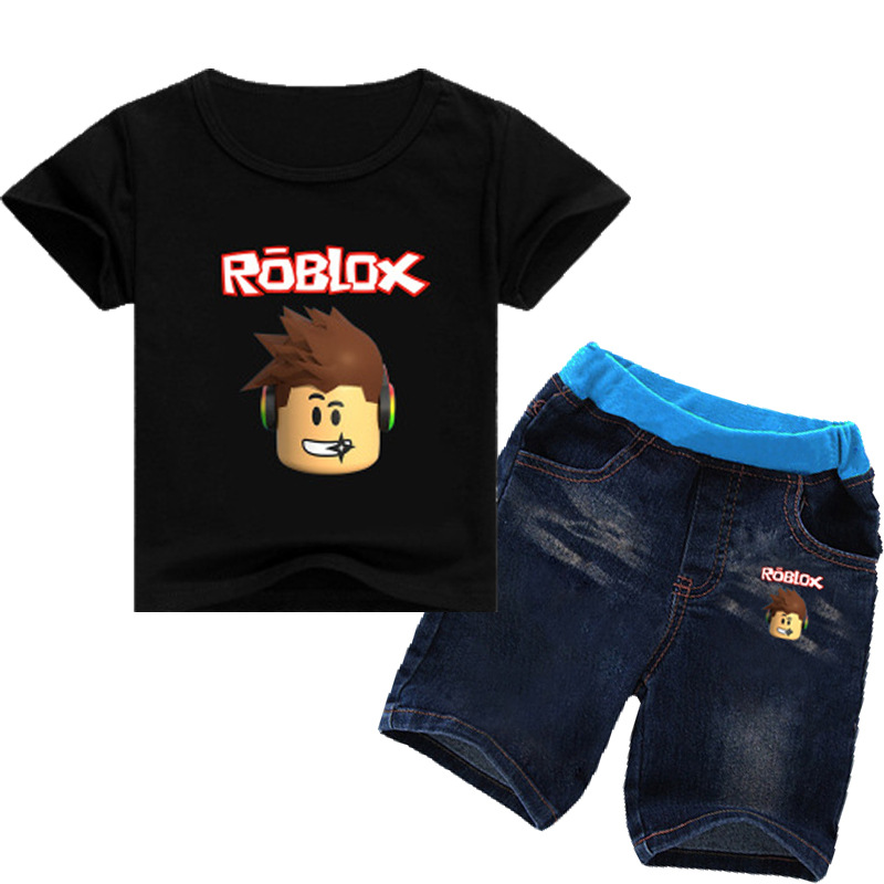 Buy Boys And Girls Wear Roblox Red Nose Day Cartoon Print Solid Colored T Shirt And Jeans Two Piece Set On Ezbuy Sg - roblox red nose day boys t shirt
