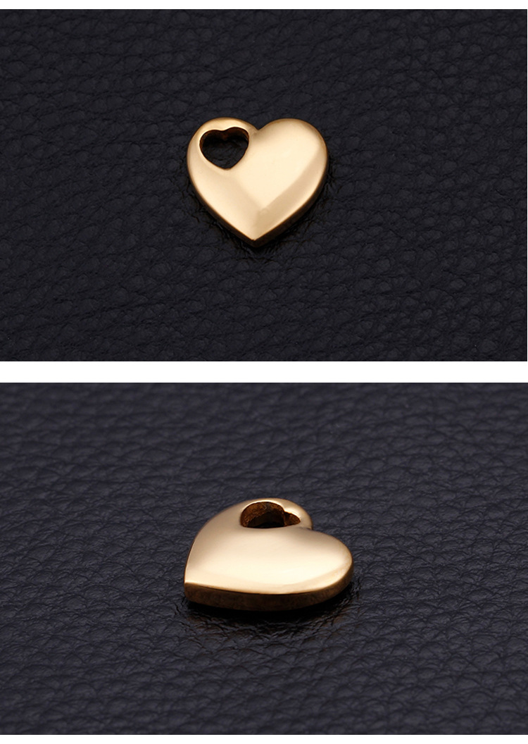 3g Weight Pendant Jewelry Making Type 18K Gold Plated Plating Material 1 Piece Quantity 304 Stainless Steel Material Heart Shape Pattern Romantic Style Plating Craft Gold, Silver Color Titanium Steel 18K Gold Plated 6