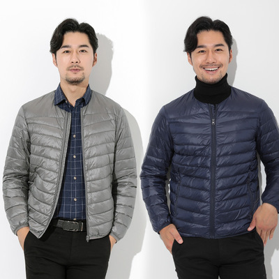 2018 new pattern Autumn and winter Down Jackets man Light and thin have cash less than that is registered in the accounts White duck down middle age keep warm Large coat Clearance