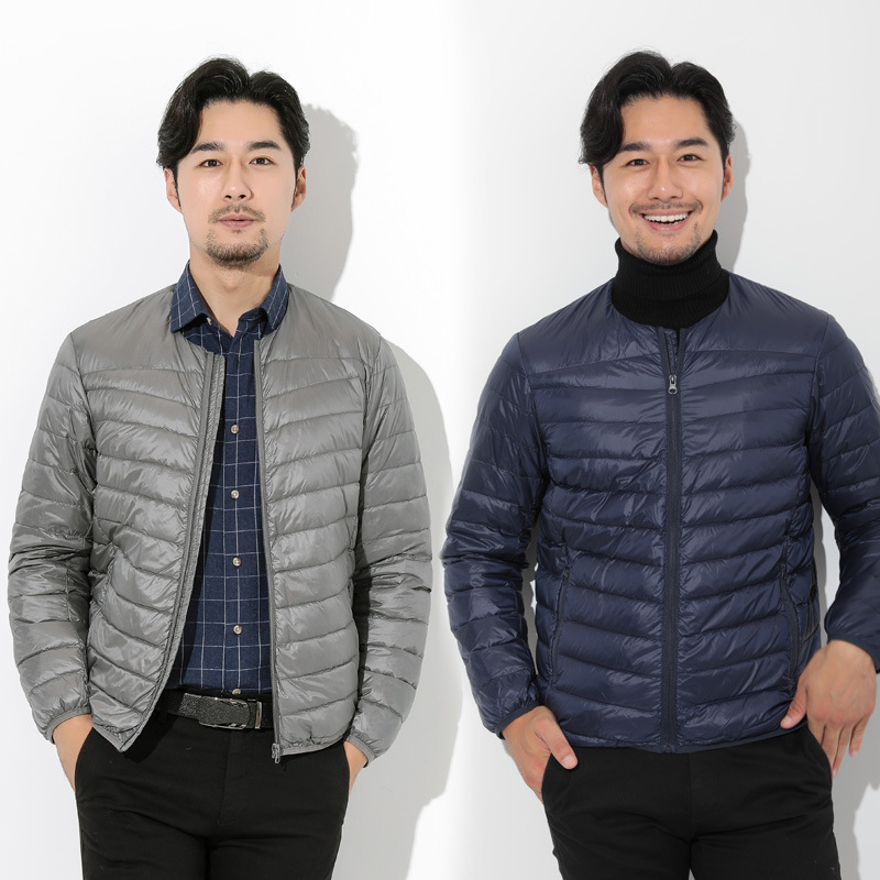 2018 new pattern Autumn and winter Down Jackets man Light and thin have cash less than that is registered in the accounts White duck down middle age keep warm Large coat Clearance