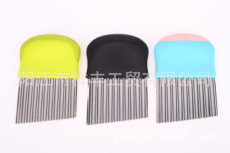 Factory Direct potato cutting wave knife French corrugated wolf tooth knife French fries vegetable cutter kitchen strip cutter