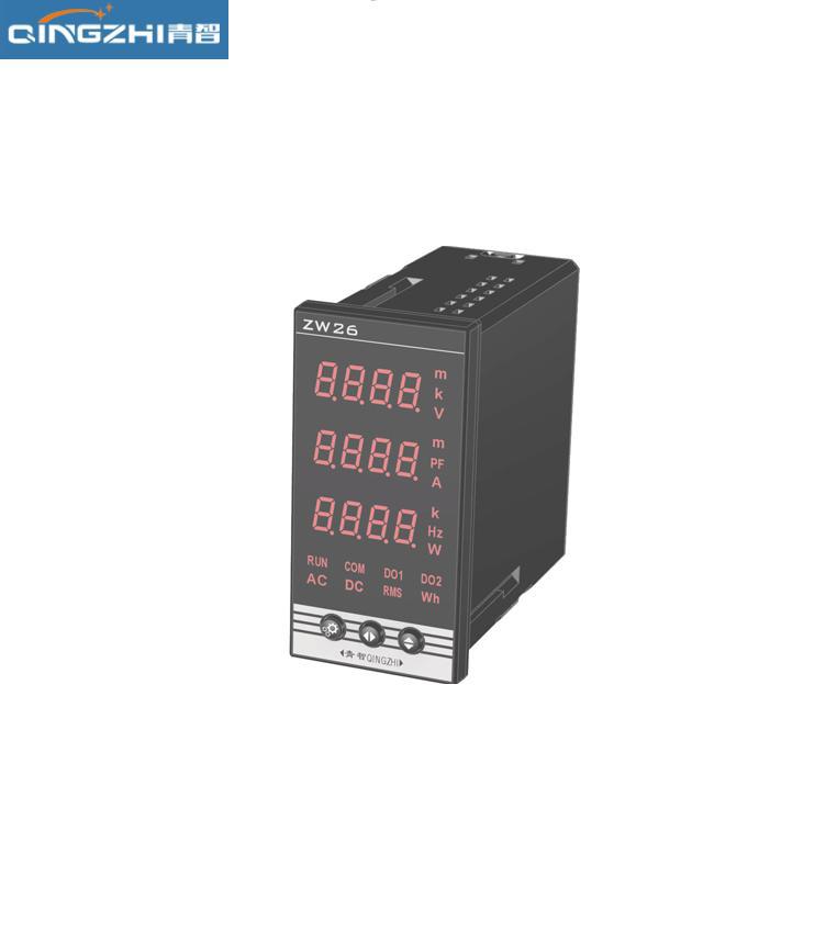青智ZW2613/ZW2612电参数电量表0.5级 电压/电流/功率/频率盘面表