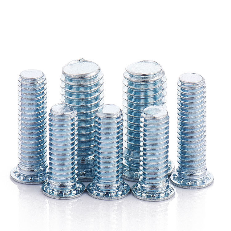 铁镀蓝白锌压铆螺丝M3M4M5M6M8 FH压板螺钉 厂家批发平头螺丝