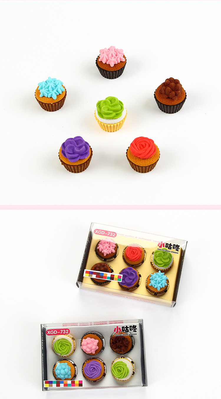 盒装生日蛋糕 橡皮擦卡通造型橡皮拼装玩具 韩国创意儿童学生礼物详情图7